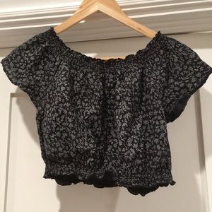 Off the shoulder floral blouse